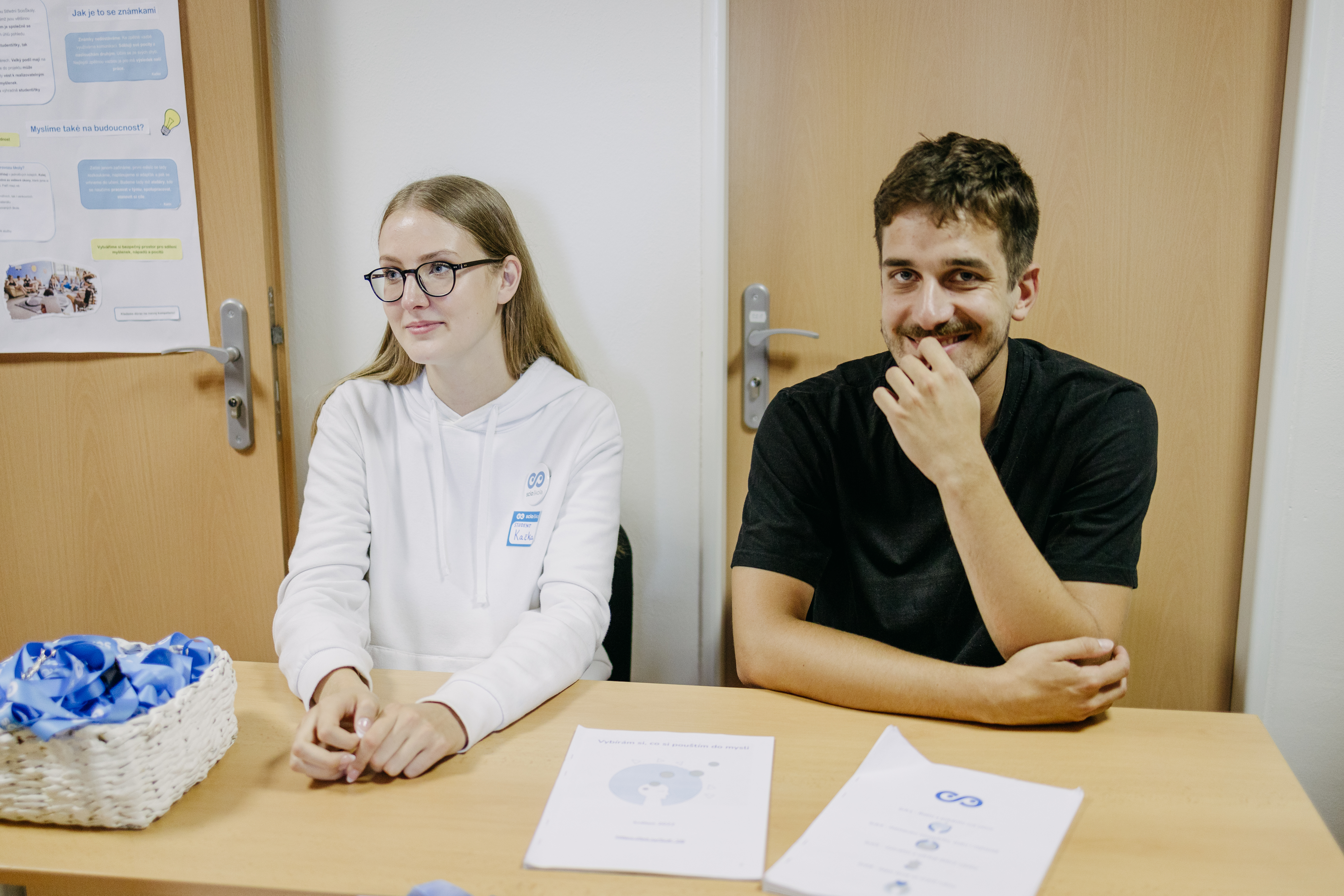 Student a průvodce při pohovoru